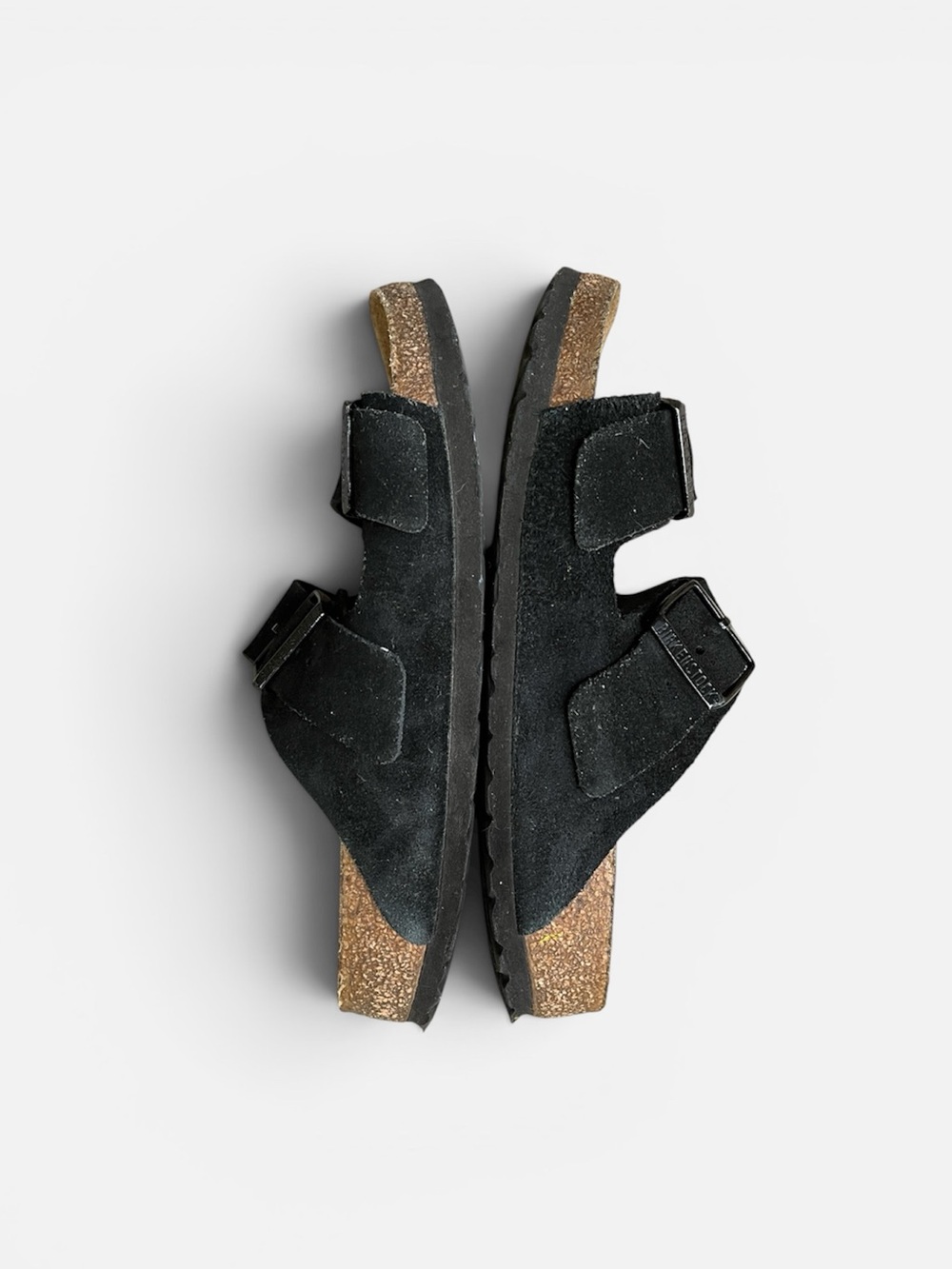 Birkenstock Arizona Two-Strap Sandal in Black Size EU 39; US 8-8 1/2 FLAWS - Picture 6 of 11